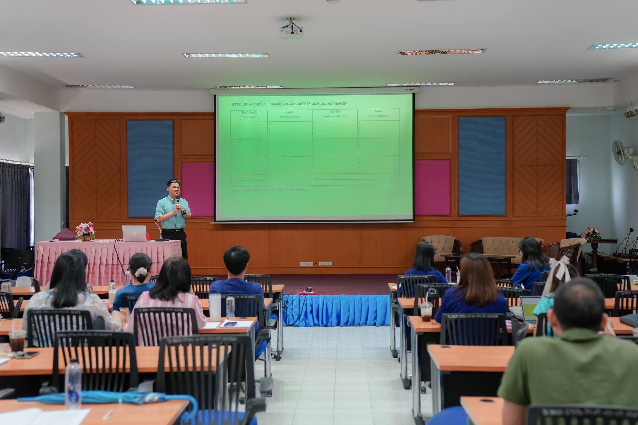 วันที่ 21 มิ.ย. 67 ณ ห้องประชุมอินทนิล โครงการอบรมเชิงปฏิบัติการ หัวข้อ ?แนวทางการเขียนหลักสูตรการศึกษาที่มุ่งผลลัพธ์